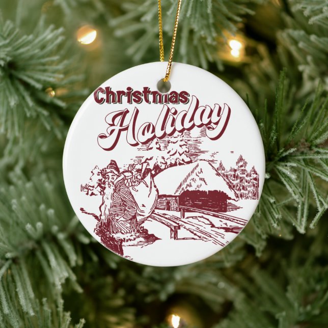 Vintage Christmas Holiday  Julgransprydnad Keramik (Träd)