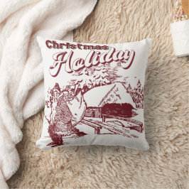 Vintage Christmas Holiday  Kudde