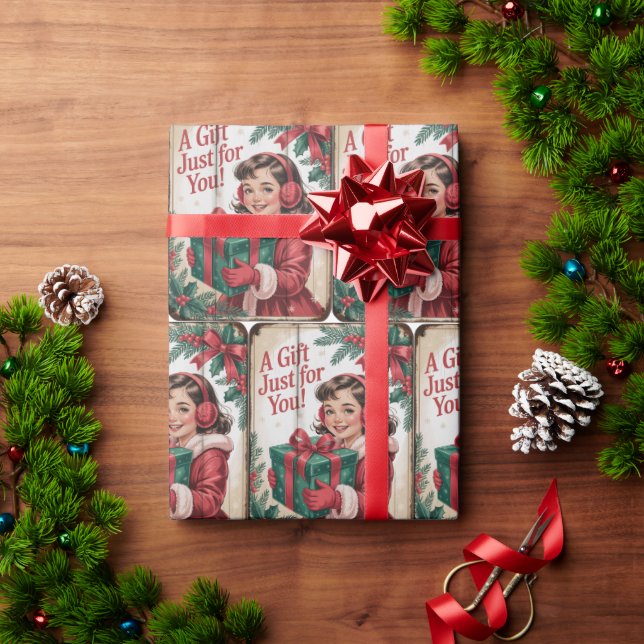 Vintage Christmas Holiday  Presentpapper (Julgåva)