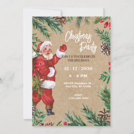 Vintage christmas inbjudningar