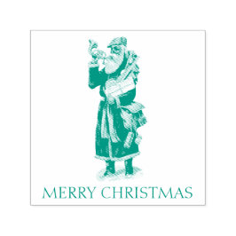 VINTAGE CHRISTMAS JULTOMTEN GUBBER FRIMÄRKE SJÄLVFÄRGANDE STÄMPEL