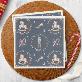 Vintage Christmas Napkin with Soldier Pappersservett