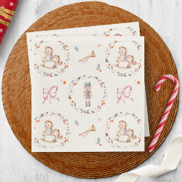 Vintage Christmas Napkin with Soldier Pappersservett