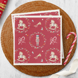 Vintage Christmas Napkin with Soldier Pappersservett