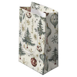 Vintage Christmas Ornaments on Cream