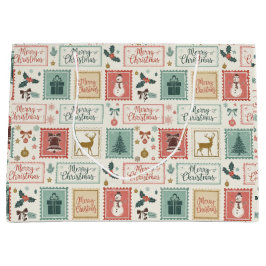 Vintage Christmas Postage Pattern