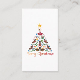 Vintage christmas rockande häst visitkort