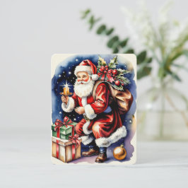 vintage christmas Santa Julkort