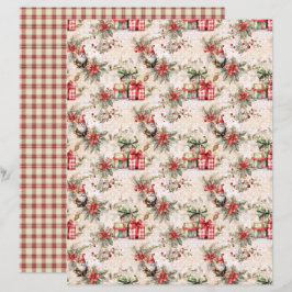 Vintage Christmas Scrapbook Paper