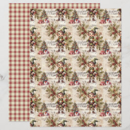 Vintage Christmas Scrapbook Paper