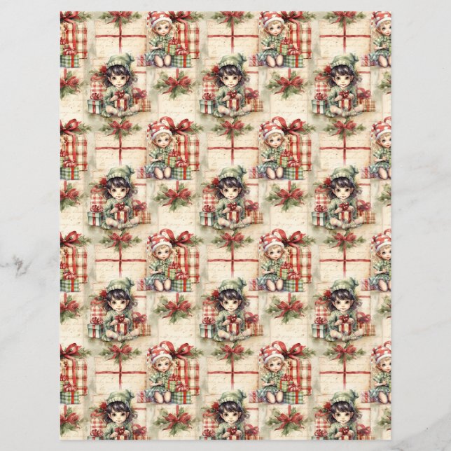 Vintage Christmas Scrapbook Paper (Framsida)