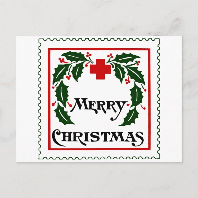 VINTAGE CHRISTMAS SEAL-KORT HELG VYKORT (Framsida)