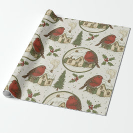 Vintage Christmas Seamless Pattern  Presentpapper