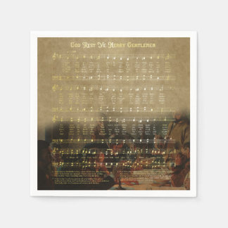 Vintage Christmas Sheet Music Wooden Keepsake Box Pappersservett