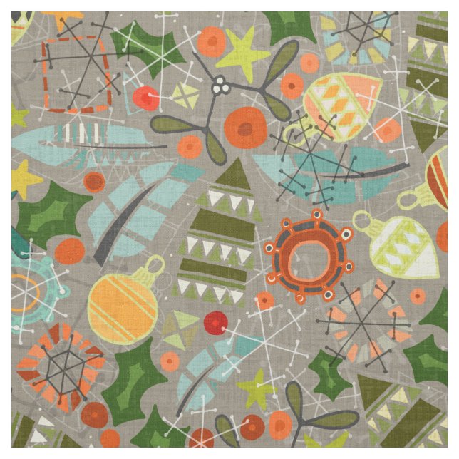 vintage christmas silver tyg (Provkarta)