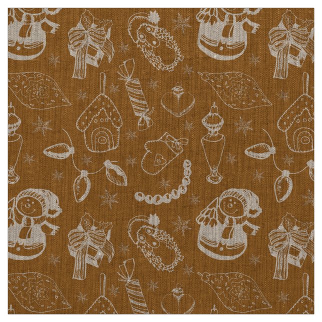 vintage christmas snögubbe tyg (Provkarta)