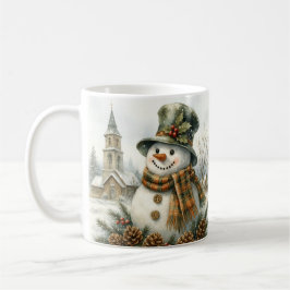 Vintage Christmas Snowman Kaffemugg