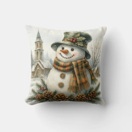Vintage Christmas Snowman Kudde