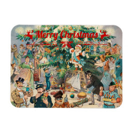 Vintage christmas Träd Lithographic Magnet