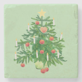 Vintage Christmas Tree with a Star  Stenunderlägg