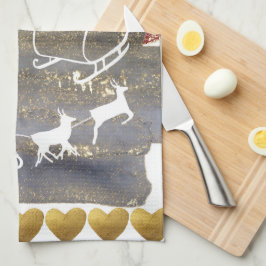 Vintage Christmas trees Kökshandduk