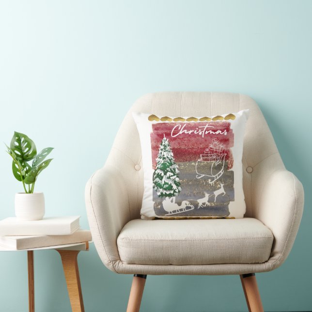 Vintage Christmas trees  Kudde (Stol)