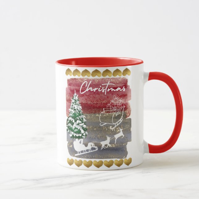 Vintage Christmas trees  Mugg (Höger)