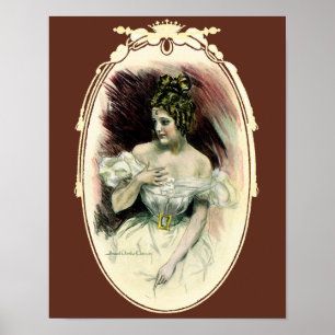 Vintage Christy Girl, antikt bröllopsporträtt Poster