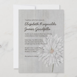 Vintage Chrysanthemum bröllopsinbjudningar Inbjudningar