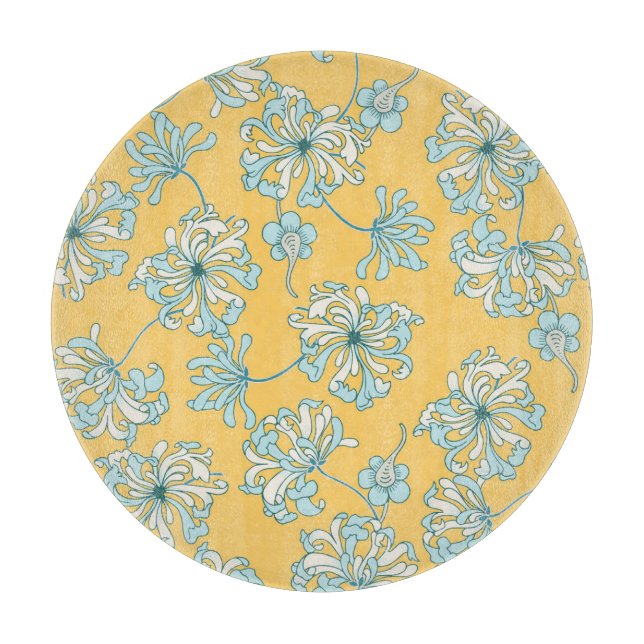 Vintage Chrysanthemum Flowers, Oriental Mönster. (Framsidan)