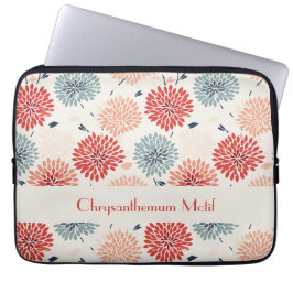 Vintage Chrysanthemum Motif Japenese Mönster Laptop Fodral