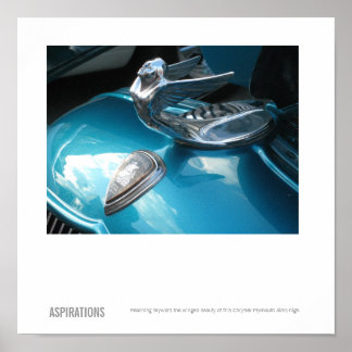 Vintage Chrysler Plymouth Huva Ornament Photograph Poster