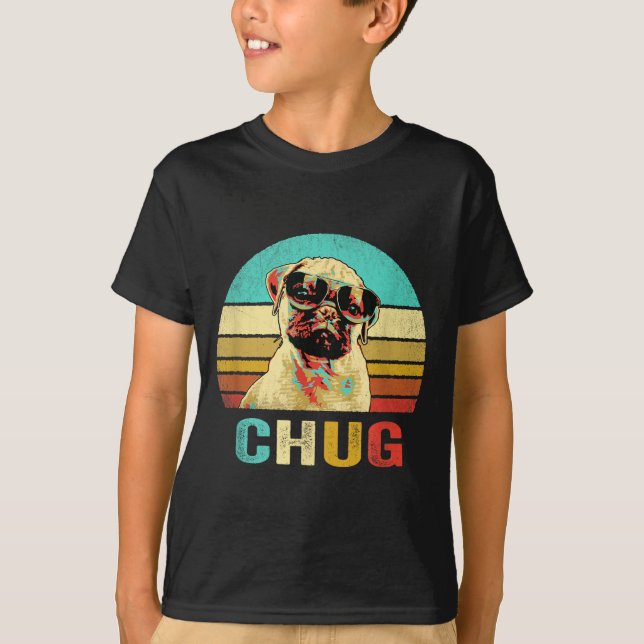 Vintage Chug Tröja Hund Solnedgång (Framsida)