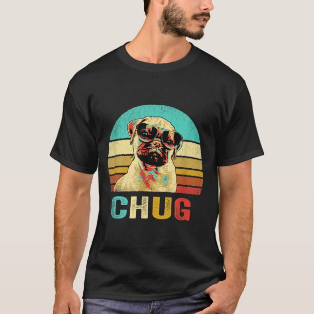 Vintage Chug Tröja Hund Solnedgång (Framsida)