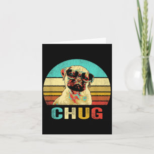 Vintage Chug Tröja Hund Solnedgång Kort
