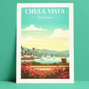 Vintage Chula Vista Kalifornien Vykort