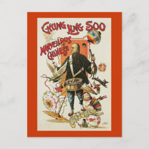Vintage Chung Ling Soo Magician Poster Vykort