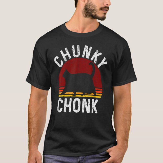 Vintage Chunky Chonk Cat Meme 1 T Shirt (Framsida)