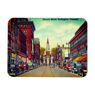 Vintage Church Street, Burlington Magnet