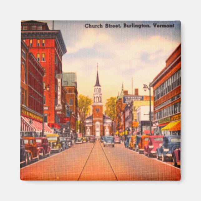 Vintage Church Street, Burlington Magnet (Framsidan)