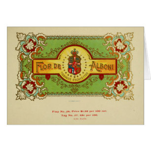 Vintage Cigar Box-etikett Hälsningskort