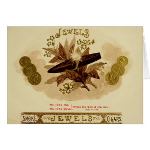 Vintage Cigar Box-etikett Hälsningskort