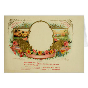 Vintage Cigar Box-etikett Hälsningskort
