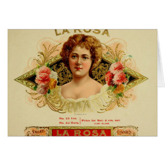 Vintage Cigar Box-etikett Hälsningskort