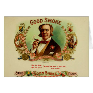 Vintage Cigar Box-etikett Hälsningskort
