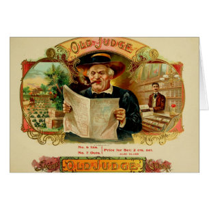 Vintage Cigar Box-etikett Hälsningskort