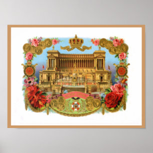 Vintage Cigar Box-etikett - Rom Poster