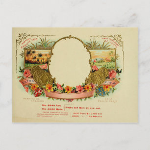 Vintage Cigar Box-etikett Vykort
