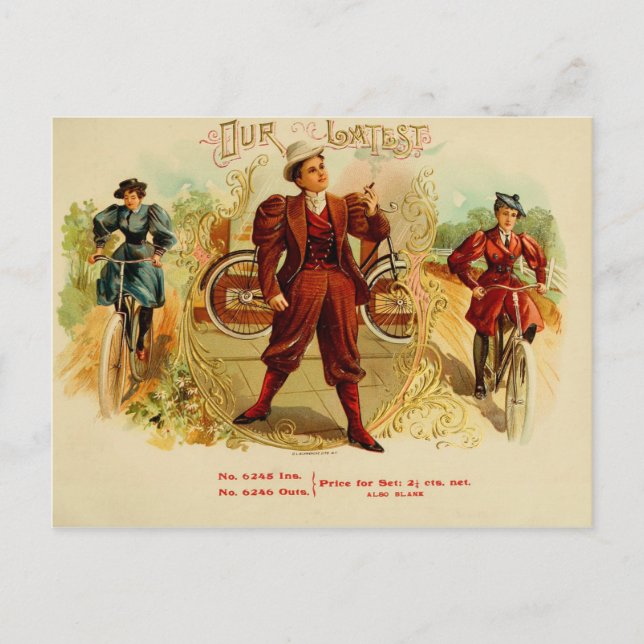 Vintage Cigar Box-etikett Vykort (Framsida)