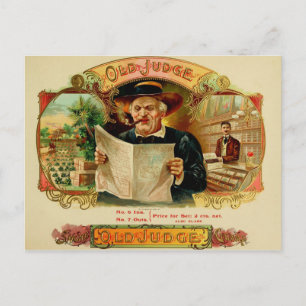 Vintage Cigar Box-etikett Vykort